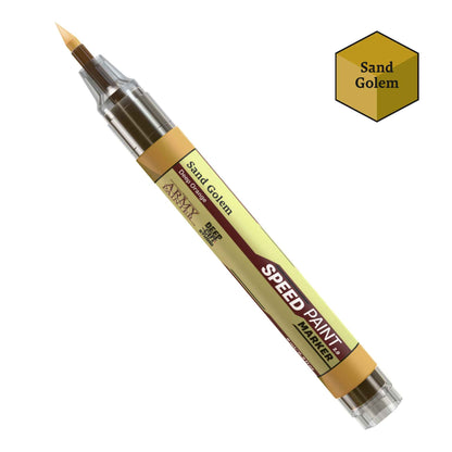 Speedpaint Marker Sand Golem von The Army Painter in hellem Beige und Ockerton, ideal für Stoffe und Sandstrukturen auf Miniaturen
