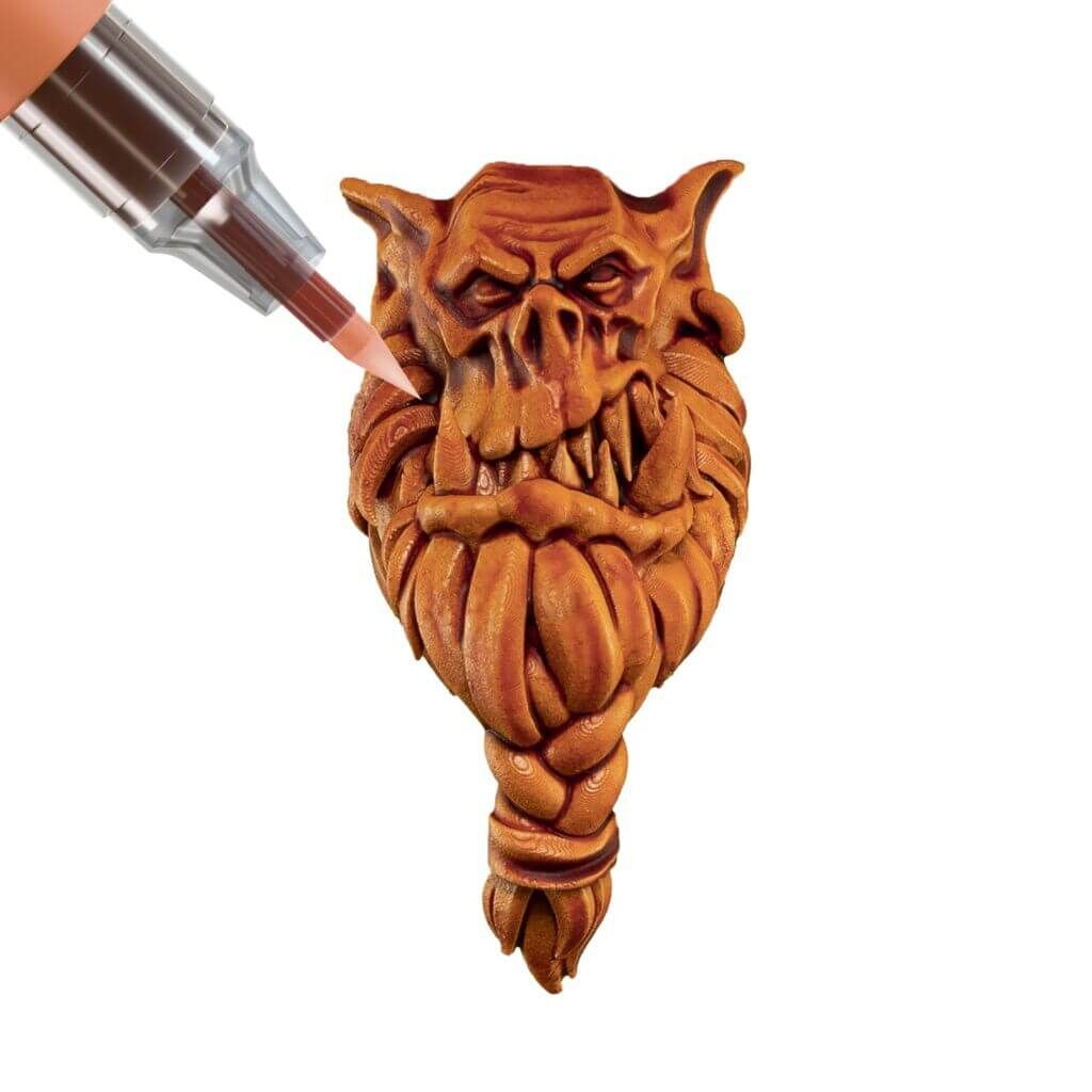 Speedpaint Marker Fire Giant Orange von The Army Painter in kräftigem Orangeton, ideal für Flammen und magische Effekte auf Miniaturen. beispiel