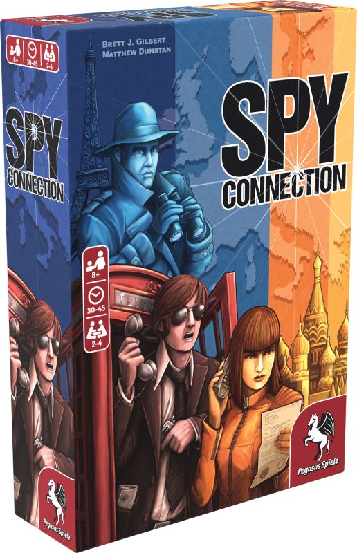 Spy Connection Brettspiel von Pegasus Spiele mit Agentennetzwerk und geheimen Missionen quer durch Europa