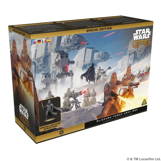 Star Wars: Legion – Blizzard Force Army Box mit 36 Miniaturen und Karten für eine 600-Punkte-Armee des Galaktischen Imperiums. Deutsche Ausgabe.