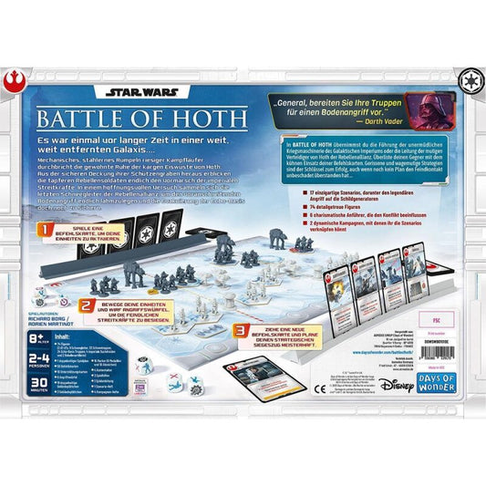 tar Wars Battle of Hoth Brettspiel Box Rückseite