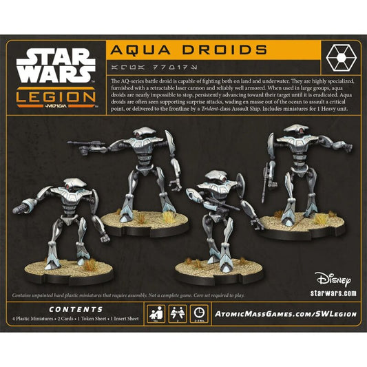 Star Wars Legion Separatistenallianz Aqua Droids Erweiterung Rückseite