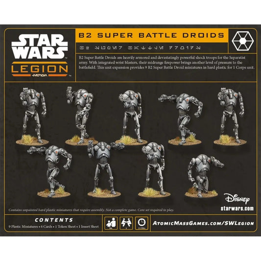Star Wars Legion Separatistenallianz B2 Super Battle Droids Erweiterung Rückseite