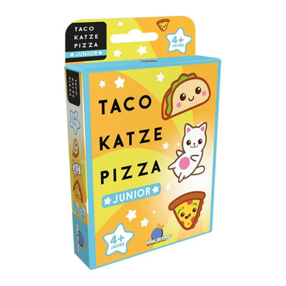 Taco Katze Ziege Käse Pizza Junior – Brettspiel Schachtel Vorderseite
