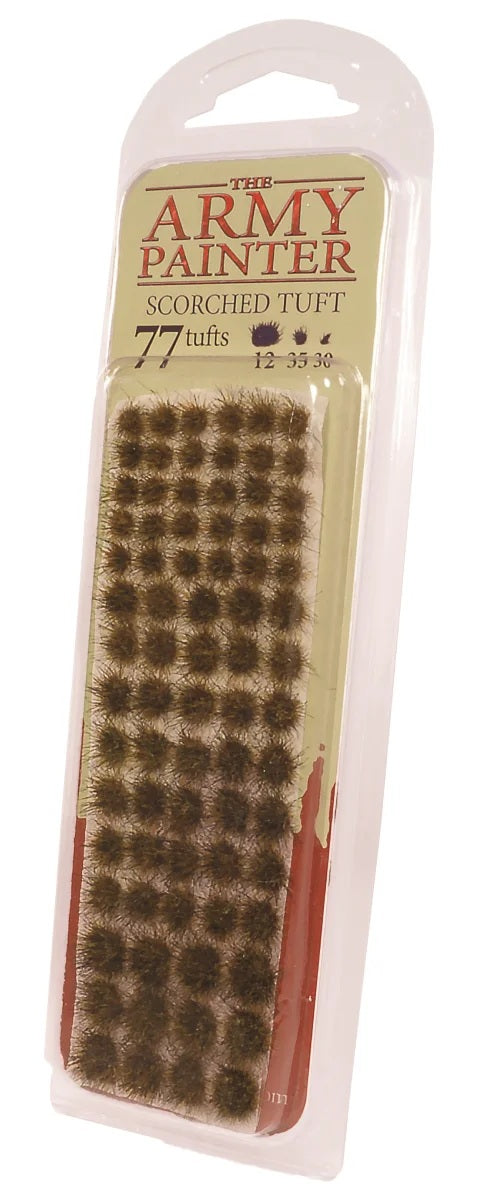 The Army Painter Scorched Tuft mit 77 selbstklebenden Grasbüscheln für die Gestaltung von Tabletop-Bases im verbrannten Landschafts-Look