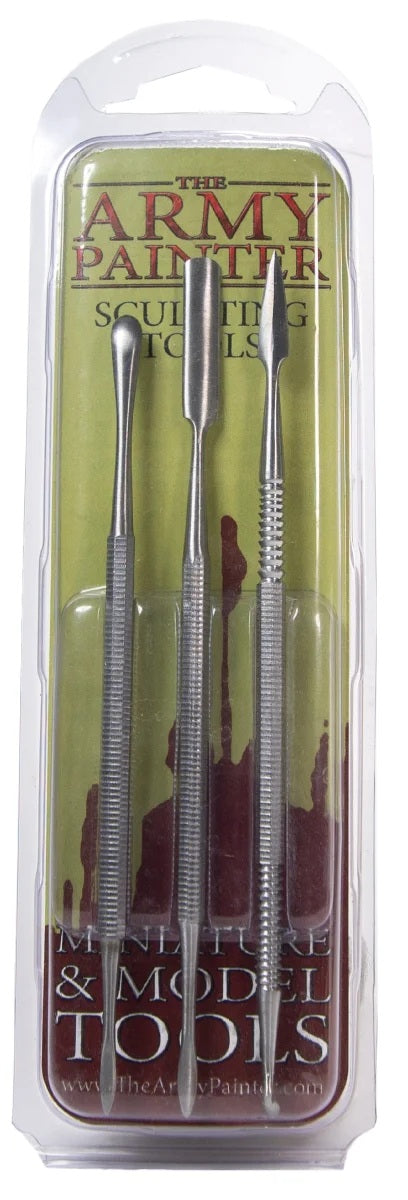 The Army Painter Sculpting Tools mit drei doppelseitigen Edelstahl-Modellierwerkzeugen für Green Stuff, Modellbau und Tabletop-Miniaturen