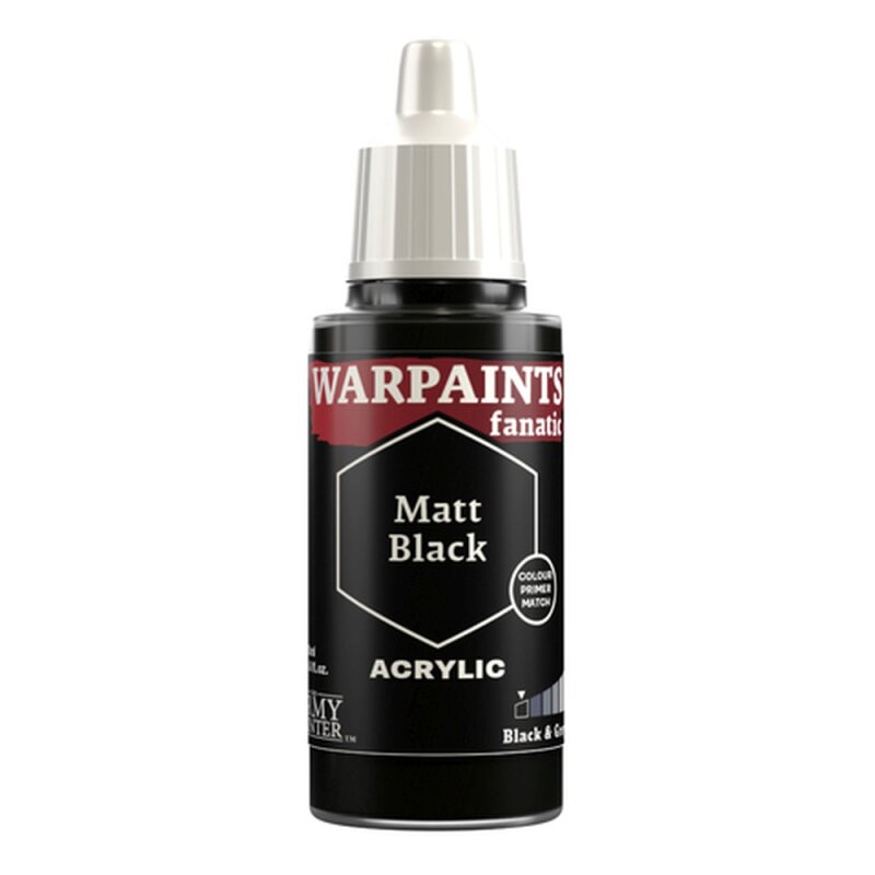 Matt Black Warpaints Fanatic 18 ml von The Army Painter