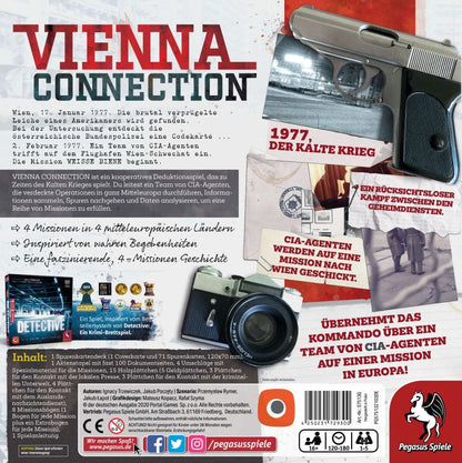 Vienna Connection von Portal Games deutsche Ausgabe rückseite