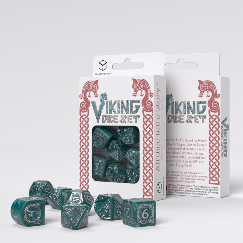 Viking Modern Dice Set Mjolnir mit 7 RPG Würfeln von Q-Workshop