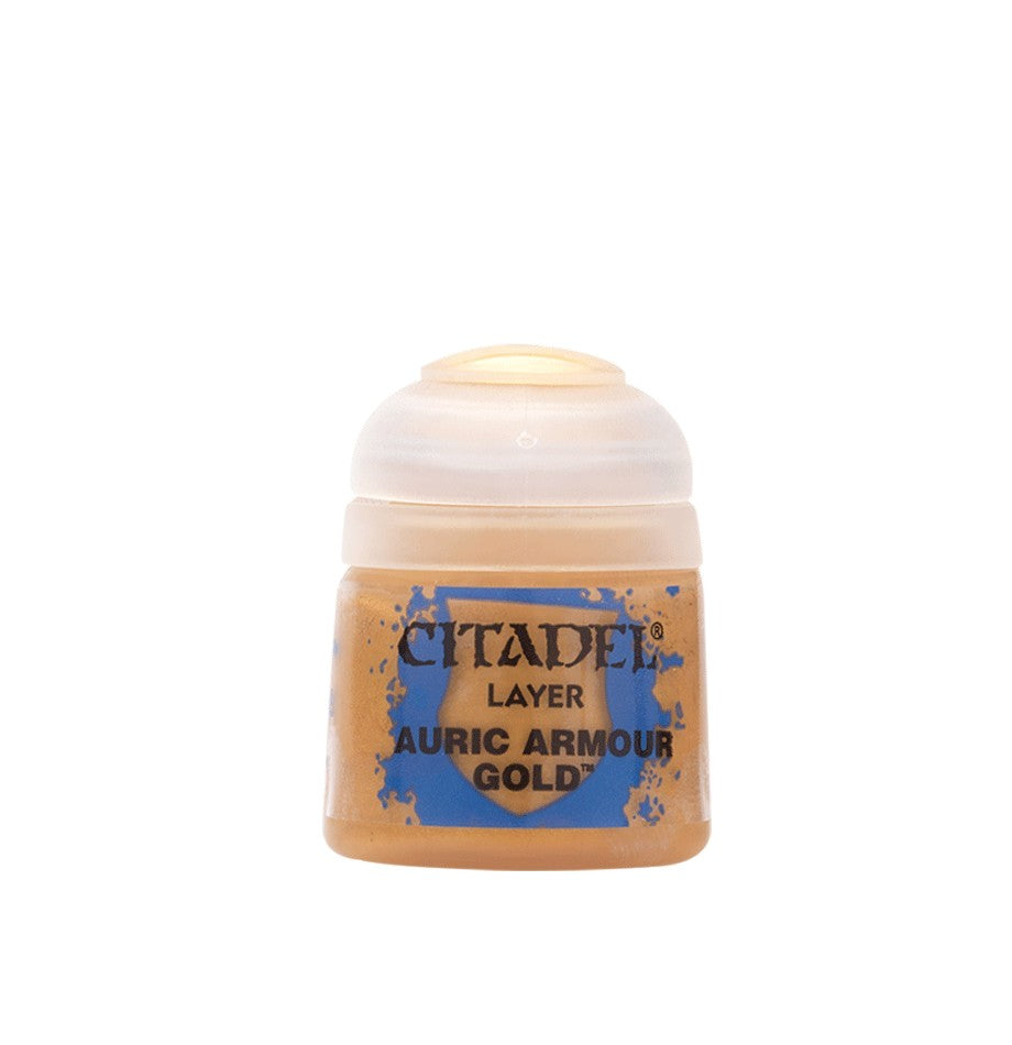 Warhammer Layer Auric Armour Gold 12 ml goldene Acrylfarbe von Games Workshop